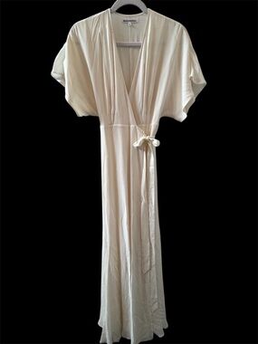 Reformation Cream Wrap dress